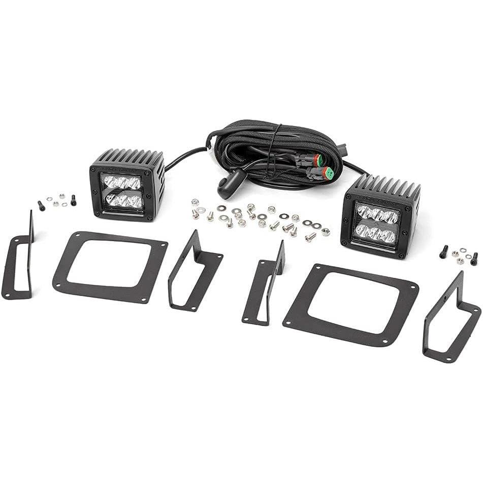 imageRough Country Black Series LED Fog Light Kit for 1415 GMC Sierra 150070689