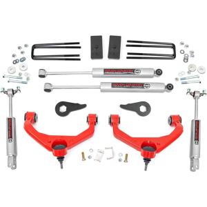 imageRough Country 35quot Lift Kit for 20112019 ChevyGMC 25003500 2WD4WD 95920RED