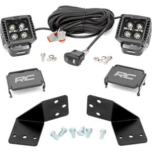 imageRough Country Dual 2 RearFacing LED Light Kit for CFMoto UForce 100040W with Amber DRL 3600 Lumens Rear Lighting for Trail Towing amp Utility TasksWhite DRL  2 40W