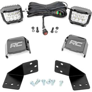 imageRough Country Dual 2 RearFacing LED Light Kit for CFMoto UForce 100040W with Amber DRL 3600 Lumens Rear Lighting for Trail Towing amp Utility TasksWide Angle  3 150W