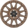 imageRough Country 90 Series One Piece Aluminum Wheel  20 x 9 in 6 x 55 Bolt Pattern 12 mm Offset Bronze Finish with Black Accent Bolts18x9 0 mm Offset