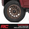 imageRough Country 90 Series One Piece Aluminum Wheel  20 x 9 in 6 x 55 Bolt Pattern 12 mm Offset Bronze Finish with Black Accent Bolts18x9 inch