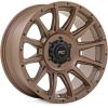 imageRough Country 90 Series One Piece Aluminum Wheel  20 x 9 in 6 x 55 Bolt Pattern 12 mm Offset Bronze Finish with Black Accent Bolts20x10 inch