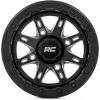 imageRough Country 94 Series OnePiece Aluminum Wheel  14x7 4x156mm Bolt Pattern 10mm Offset Matte Black for UTV ATV