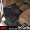 imageRough Country FlexFit Front Floor Mats for Jeep Wrangler JK 2Door 20142018  Custom AllWeather TPE Mats with Spill Saver Lip amp NonSlip Surface