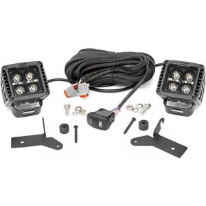 imageRough Country 2 DRL LED Lower Windshield Kit for 1824 Jeep JLJT  70052DRLA