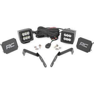imageRough Country 2 Spot LED Ditch Light Kit for Chevy Silverado 1500 200720132500 20072014  Black Series with Spot Beam