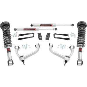 imageRough Country 3 Suspension Lift Kit wM1 Struts for 20092013 F150 4WD  54440