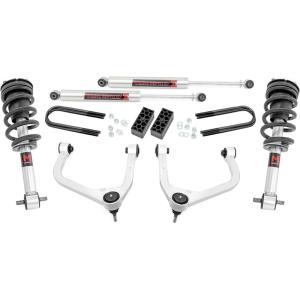 imageRough Country 35 Suspension Lift Kit with M1 Struts amp M1 Rear Shocks for Chevy Silverado 1500 20252026  Aluminum Control Arms