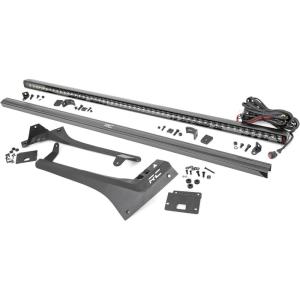 imageRough Country 50 LED Light Bar Kit for Jeep Wrangler JL amp Gladiator JT 20182025  Upper Windshield Mount 270W Spectrum Series 24300 Lumens Combo Spot amp Flood Beam