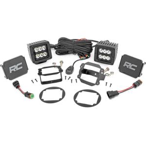 imageRough Country Black Series LED Fog Light Kit for 1018 Jeep Wrangler JK  70630Black Series