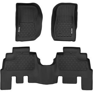 imageRough Country FlexFit All Weather Floor Mats for Jeep Wrangler Unlimited 20142018 4Door  NonSlip TPE Rubber Mat Waterproof Front amp Rear Set