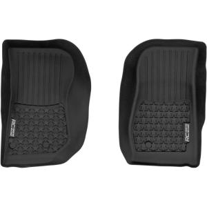 imageRough Country FlexFit Front Floor Mats for Jeep Wrangler Unlimited 4Door 20142018  Custom AllWeather TPE Mats with Spill Saver Lip amp NonSlip Surface
