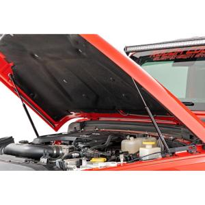 imageRough Country Hydraulic Hood Assist for Jeep Gladiator JT amp Wrangler JL 20182025  HandsFree Lift Easy Bolton Hood Struts Pair