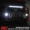 imageRough Country EXO Winch Mount System for Chevy Silverado 1500 20222026  Includes 20in LED Light Bar Dual 2in LED Cubes DRings