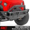 imageRough Country FullWidth Front Winch Bumper for Jeep Gladiator JT amp Wrangler JKJL 20072026  HeavyDuty Bumper wLED Lights DRingsBumper Only
