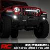 imageRough Country FullWidth Front Winch Bumper for Jeep Gladiator JT amp Wrangler JKJL 20072026  HeavyDuty Bumper wLED Lights DRingsBumper Only