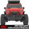 imageRough Country FullWidth Front Winch Bumper for Jeep Gladiator JT amp Wrangler JKJL 20072026  HeavyDuty Bumper wLED Lights DRingswith Winch