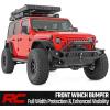 imageRough Country FullWidth Front Winch Bumper for Jeep Gladiator JT amp Wrangler JKJL 20072026  HeavyDuty Bumper wLED Lights DRingswith Winch