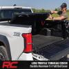 imageRough Country Hard LowProfile TriFold Tonneau Cover for Toyota Tacoma 20242026  LowProfile Aluminum Truck Bed Cover Fits 6 Bed 735 wUtility Rail System