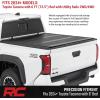 imageRough Country Hard LowProfile TriFold Tonneau Cover for Toyota Tacoma 20242026  LowProfile Aluminum Truck Bed Cover Fits 6 Bed 735 wUtility Rail System