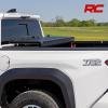 imageRough Country Hard LowProfile TriFold Tonneau Cover for Toyota Tacoma 20242026  LowProfile Aluminum Truck Bed Cover Fits 6 Bed 735 wUtility Rail System