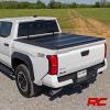 imageRough Country Hard LowProfile TriFold Tonneau Cover for Toyota Tacoma 20242026  LowProfile Aluminum Truck Bed Cover Fits 6 Bed 735 wUtility Rail System