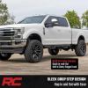 imageRough Country Nerf Step Bars for Ford F150LightningF250F350Raptor 20152026 Crew Cab  Rugged Full Length Nerf Bars with Side Steps BoltOn Install