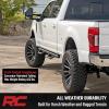 imageRough Country Nerf Step Bars for Ford F150LightningF250F350Raptor 20152026 Crew Cab  Rugged Full Length Nerf Bars with Side Steps BoltOn Install