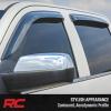 imageRough Country Tapeon Window Rain Guards for Chevy Silverado amp GMC Sierra 15002500HD3500HD Crew Cab 20142018  Low Profile Window Visors 4Pc Rain Guard for Trucks
