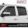 imageRough Country Tapeon Window Rain Guards for Chevy Silverado amp GMC Sierra 15002500HD3500HD Crew Cab 20142018  Low Profile Window Visors 4Pc Rain Guard for Trucks