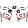 imageRough Country 35 Suspension Lift Kit for Chevy Silverado 1500 20252026  Red Aluminum Control Arms Strut Spacers with Rear N3 Shocks