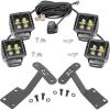 imageRough Country Quad 2 Cube LED Lights with White DRL for Toyota Tundra 20142021  Lower Windshield Mount 7200 Lumens Spot Beam OffRoad Lighting2 Amber DRL