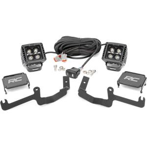 imageRough Country 2 LED Windshield Kit wAmber DRL for 20192022 Silverado  70844