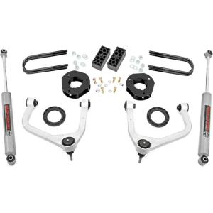 imageRough Country 35 Suspension Lift Kit for Chevy Silverado 1500 20252026  Aluminum Control Arms Strut Spacers with Rear N3 Shocks