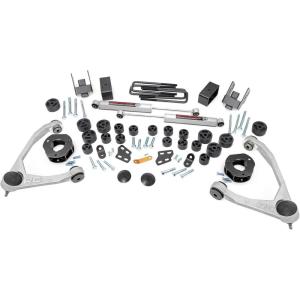 imageRough Country 475 Lift Kit Combo for Chevy Silverado amp GMC Sierra 1500 20072013 2WD  Red Control ArmsSilver Arms