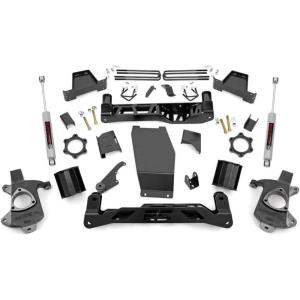 imageRough Country 6 Lift Kit with Strut SpacersN3 Rear Shocks for Chevy Silverado amp GMC Sierra 1500 20142018 wStock Cast Steel Control Arms