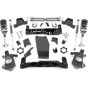 imageRough Country 6 Suspension Lift Kit with M1 Struts amp M1 Rear Shocks for Chevy Silverado amp GMC Sierra 1500 20142018 wStock Cast Steel Control Arms
