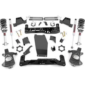 imageRough Country 6 Suspension Lift Kit with M1 StrutsM1 Shocks for Chevy Silverado amp GMC Sierra 1500 20142018 wStock Cast Alu or Stamped Steel Control Arms