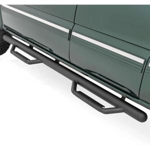 imageRough Country Cab Length Nerf Step Bars for Chevy Silverado amp GMC Sierra 1500 19992006 Extended Cab  Rugged Side Steps Easy BoltOn Install OffRoad Ready