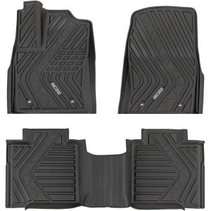 imageRough Country FlexFit Front Floor Mats for Toyota Tundra 20222025 Crew Cab  Custom AllWeather NonSlip TPE Liners wSpill Saver LipFront  Rear