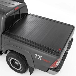 imageRough Country Hard RollUp Tonneau Cover for Toyota Tacoma 20052015  Aluminum Truck Bed Cover Fits 5 Short Bed