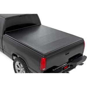 imageRough Country Soft Roll Up Truck Bed Tonneau Cover for Chevy Silverado amp GMC Sierra 1500 19882007  Fits 67 79 Bed Weatherproof Bed Cover