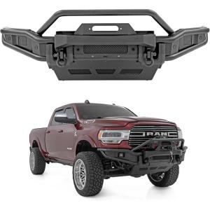 imageRough Country Tubular Front Bumper for Ram 25003500 20192026 2WD4WDBumper  Winch Mount