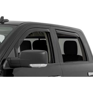 imageRough Country inChannel Window Rain Guards for Ram 1500 20092018 amp 25003500 Crew Cab 20192025  Low Profile Window Visors 4Pc Rain Guard for Trucks