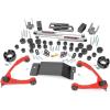 imageRough Country 475 Lift Kit Combo for Chevy Silverado amp GMC Sierra 1500 20072013 4WD  Red Control ArmsRed Arms