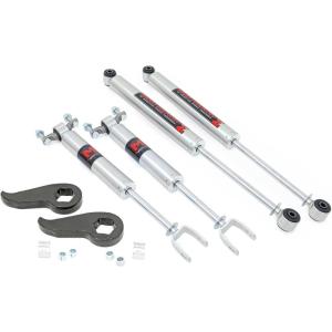imageRough Country 2 Inch Leveling Kit with M1 Monotube Shocks for ChevyGMC 25003500HD 20112019