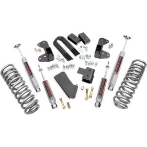 imageRough Country 25 Suspension Lift Kit for Ford F150 19801996 4WD with Rear Lift Blocks  Front amp Rear N3 Shocks Lifted Coil Springs amp Blocks