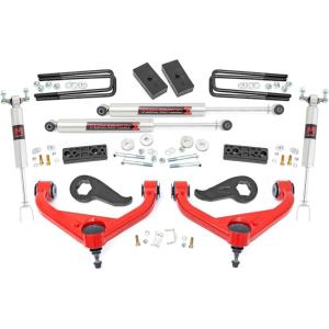 imageRough Country 3 Lift Kit for 2024 Chevy SilveradoGMC Sierra 2500 HD 95840RED
