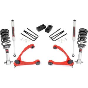 imageRough Country 35 Lift Kit wM1 Struts for 0713 ChevyGMC 1500 2WD  24640RED